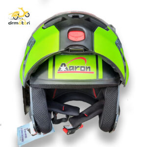 کلاه کاسکت فک متحرک آرون سبز مشکی