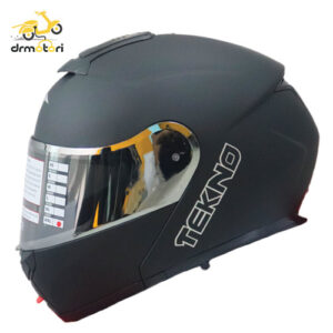 کلاه کاسکت فک متحرک مشکی مات برند تکنو