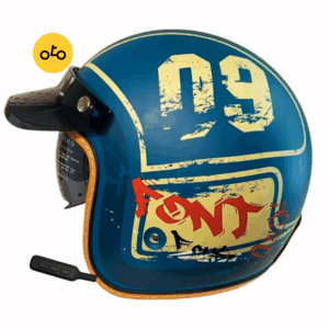 کلاه کاسکت بلوتوث دار MA2 کد 987 آبی + MA2