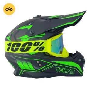 کلاه کاسکت کراسی TEKNO تکنو مشکی سبز